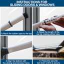 Rerishom Door Security Bar, Door Stoppers Security bar,Heavy Duty Door Lock Security Door Jammer Door Stopper for Apartment, Hotel Room,Screen Door Hardware, Gate Lock Bar, 2 Pack