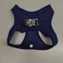 rabbitgoo Small Dog Harness, Step-in Soft Mesh Puppy Vest with Safety Buckle, Breathable Reflective Pet Harness for Small Medium Dogs, Navy Blue L (L(Chest:18.2"-20.5"))