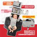 Premium Portable Diaper Changing Pad  Extra-Thick Cushioned Travel Mat with Wipes Pocket  Waterproof, Easy to Clean, Gift-Ready (Cloud Gray)