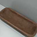 Wooden Dough Bowl - Vintage Oblong Natural Root Hand Carved Bowl for Home Decor, Rustic Farmhouse Centerpiece, 18.5x7.1x3.15 Inches, Large