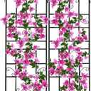YOBAZAN 2 Pack 71x20in Garden Trellis, Black Metal Coating Rustproof, Easy to Install + Perfect for Supporting Climbing Plants Outdoor Roses, Vines, Flowers, and Vegetables