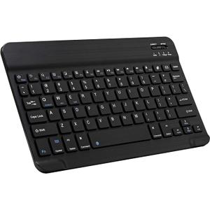 Ultra-Slim Bluetooth Keyboard Portable Mini Wireless Keyboard Rechargeable for Apple iPad iPhone Samsung Tablet Phone Smartphone iPadOS iOS Android (10 inch Black)