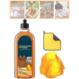 XIRUJNFD 5 in 1 Floor Cleaner, Fragrance Cleaning Care Solution, for Wood Floor, Marble Floor, Wooden Furniture-Long Lasting Fragrance (1)