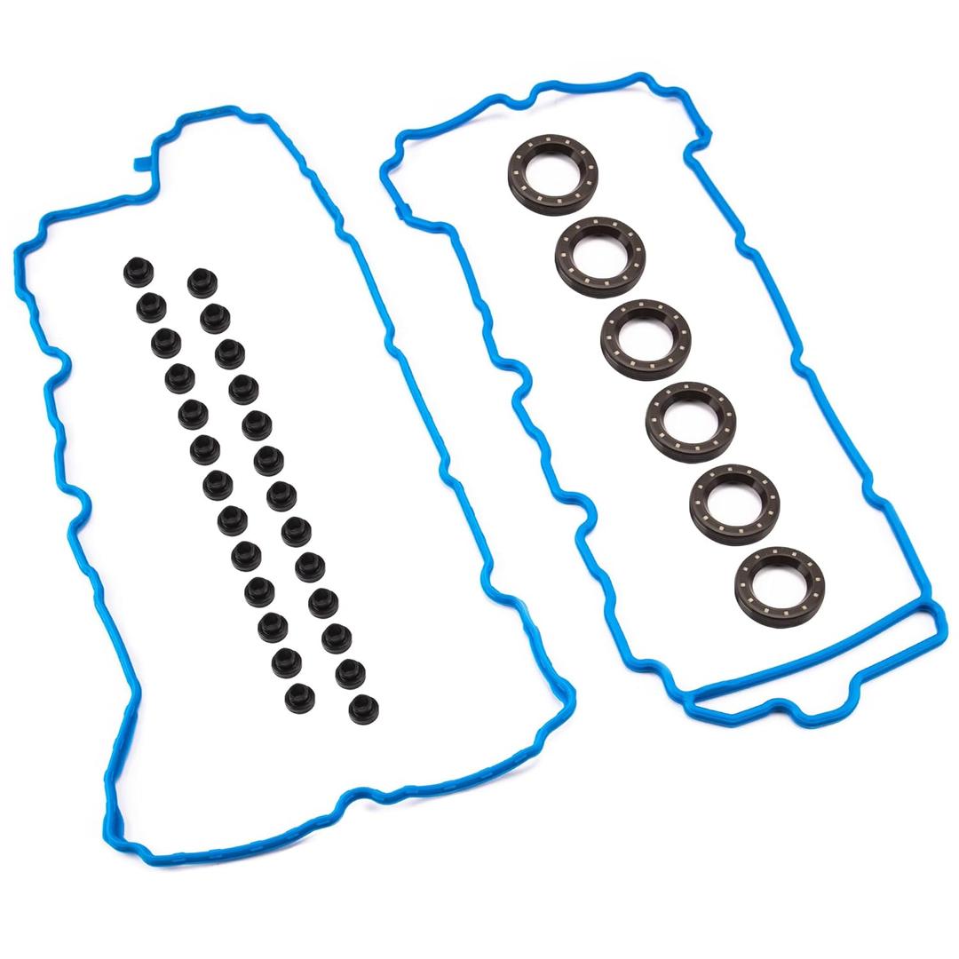 Valve Cover Gasket Set Compatible with 2008-2013 Buick Allure Enclave Lacrosse Cadillac ATS CTS SRX STS XTS Chevrolet Camaro, Valve Cover Gasket Kit VS50502 VS50808R
