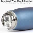 17 oz Stainless Steel Water Bottle Double Wall Vacuum Insulated Kids Wide Mouth Flask with Leakproof Portable Lid (Air Force Blue)