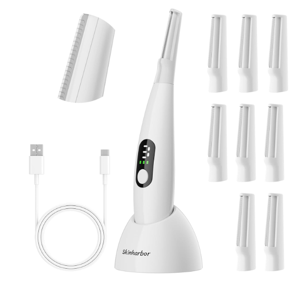 Sonic Dermaplane Razor for Women Face,WomenS Facial Exfoliation & Peach Fuzz Hair Removal System,Anti-Aging3 Speeds8 Dermaplaning BladesRechargeable,Sonic Dermaplaning Tool (Pink)