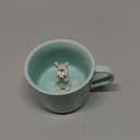 ZaH 3D Mug Animal Inside Cup Cartoon Ceramics Figurine Teacup Christmas Birthday Gift for Boys Girls Kids Women Men Coffee Mug (8 oz Rabbit)