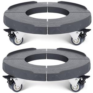 W B D WEIBIDA 2pk Trash Can Roller Base with Wheels - Adjustable 15-19 Inch Drum Dolly - Heavy Duty Multi-functional Cart