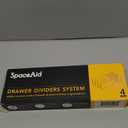 SpaceAid Bamboo 4 Pack Dresser Drawer Dividers, 4.65 High Adjustable 12.5-17 Drawer Organizers, Expandable Organization for Clothing, Clothes, Dressers, Black