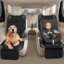 Car seat Protector 2 mesh Pocket Waterproof car seat Covers, Universal Size, Baby, pet, Children's car seat Protector, Anti Slip Bottom (2 Pieces)