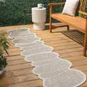 JONATHAN Y Rustic Abstract Indoor Outdoor Runner Rug 2X8 Beige/Cream, Jasper Modern for Backyard, Patio, Porch, Easy-Cleaning, High Traffic, Pet-Friendly, Non-Shedding (SHP101B-28)