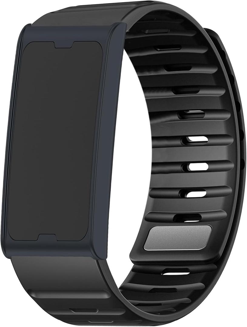 Replacement Band Compatible for Amazfit Helio Strap/CMF Watch 3 Pro, Soft Breathable Silicone Strap, Waterproof Sport Watch band, Durable Quick Release Magnetic Buckle Wristband (Black)