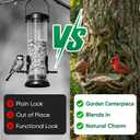Tree Face Bird Feeders for Outdoors, Resin Hanging Tree Bird Feeder with Hidden Keyhole, Trees-Integrated Bird Feeding Sculpture Outdoor Decor for Patio, Garden, Yard