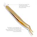 Velour Too Real Xtension Lash Applicator | Gold Stainless Steel | Double Ended Lash Tool for Easy False Eyelash Application