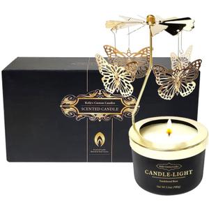 Kelly's Custom Candles, Butterfly Candle Birthday Gift for Mom,Girlfriend,Unique Easter Gifts for Sister, Wife and Mother in Law,Rotatable Aromatherapy Candles Gift for Women. (Small(1-Pack))