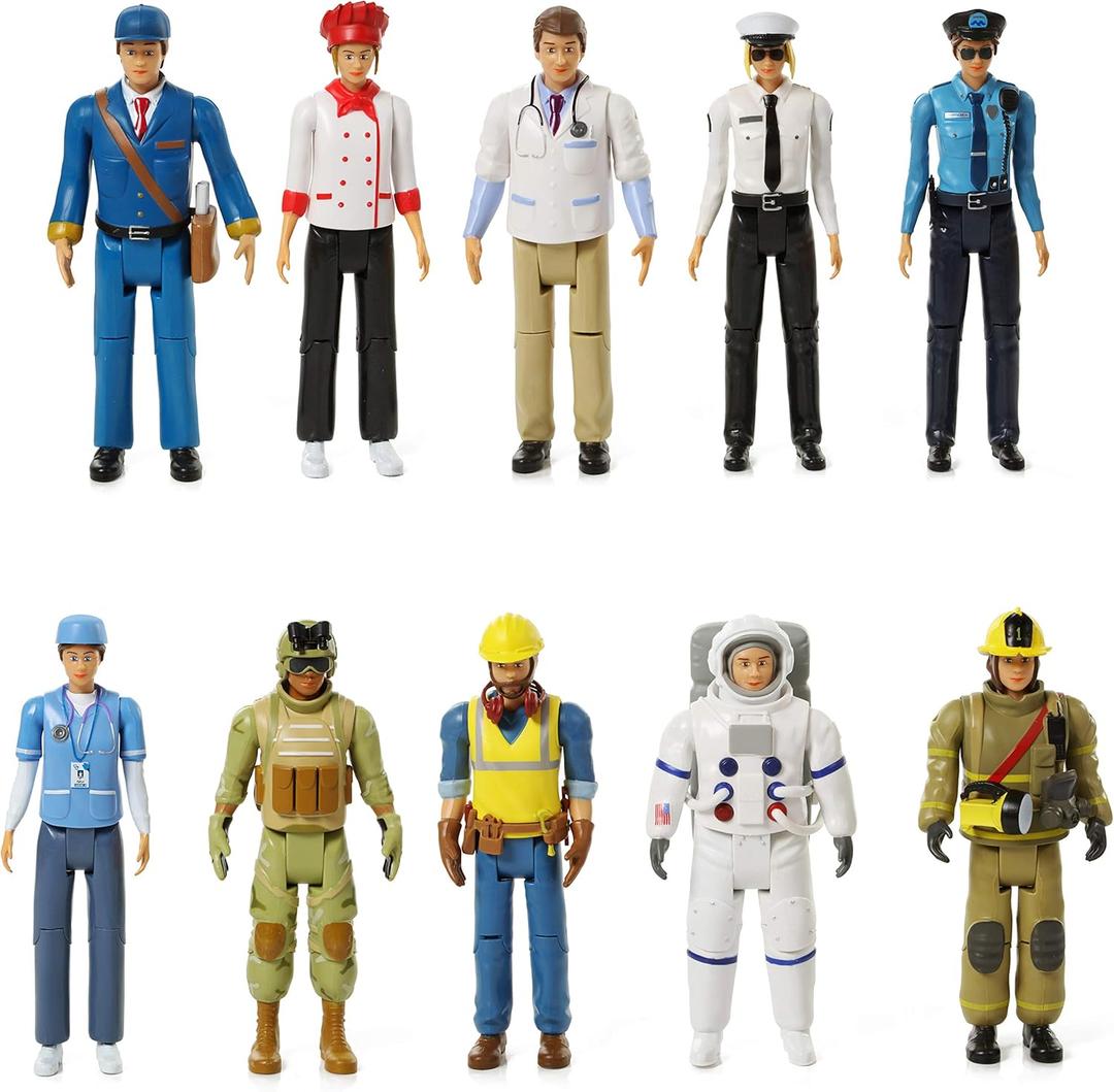 Beverly Hills Doll Collection Sweet Lil Family Dollhouse Figures - Firefighter, Police Officer, Doctor and More, Set of 10 Action Figure People Doll House Set, Pretend Play for Kids and Toddlers Beverly Hills Doll Collection Sweet Lil Family Dollhouse Figures - Firefighter, Police Officer, Doctor and More, Set of 10 Action Figure People Doll House Set, Pretend Play for Kids and Toddlers
