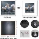 14x14 Picture Frame 3 Pack White Solid Wood for Mat 10x10 Wall Mounting Square Poster Frames