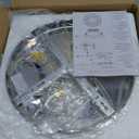 LEONTYNE 12 Inch Mini Chandelier LED Crystal Ceiling Light 2 Layers Flush Mount Ceiling Light Modern Chandeliers Lighting for Bedroom Hallway Staircase Kitchen Bathroom (6000K Cool White)