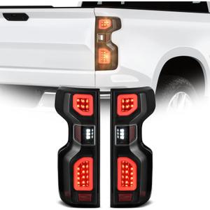 AUTOSAVER88 LED Tail Light Assemblies Compatible with 19 20 21 22 23 2019-2023 Chevy Silverado 1500/2022 Chevy Silverado 1500 LTD Tail Lamp Clear Lens Taillights Replacement - Pair Set