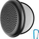 Geekria Speaker Case Cover, Compatible with Bang & Olufsen Beosound A1 3rd Gen, Beoplay A1 Replacement Speakers Travel Carrying Case with Keychain Hook (Black)