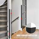 Wall Corner Protector, Walls Edge ProtectorSelf-Adhesive Wall Corner Guards,PVC Double Side Edge Protector Furniture Stairs Guard (Black Wood Grain 2PCS 90cm/35.4in)