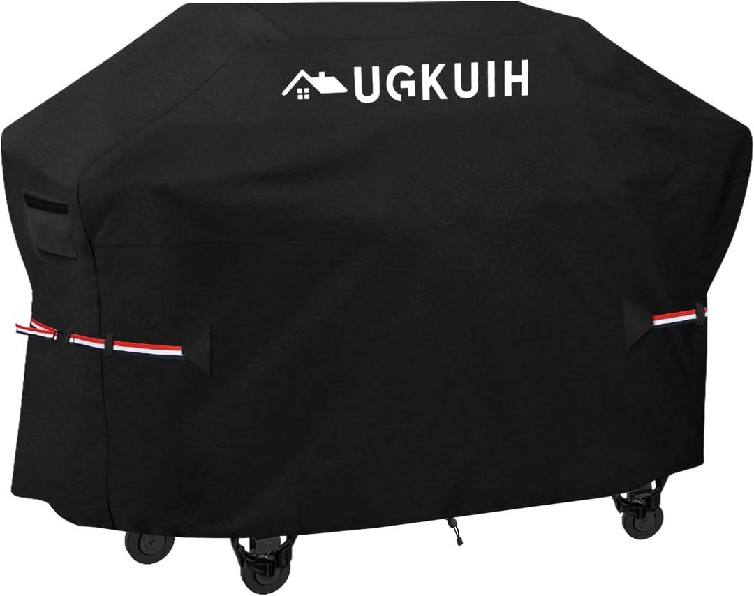 Grill Cover for Outdoor Grill 55 Inch, 600D Grill Covers Heavy Duty Waterproof All Weather Protection, BBQ Cover Compatible with Char Broil Grill Covers, Weber Genesis and Charbroil (Black)