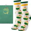 NUMJAW Tournament Masters Golf Towels for Golf Bag + Masters Golf Socks for Men Women,Golf Gifts for Golfers Golf Accessories