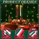 Baquler 6 Pcs 11'' Christmas Flameless Taper Candles Green Red White Battery Operated Candles LED Plastic Flickering Candlesticks for Christmas Wedding Church Dinner Home Decor