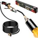 Propane Torch Weed Burner,Blow Torch,Heavy Duty,High Output 1,800,000 BTU,Flamethrower with Turbo Trigger Push Button Igniter and 10 FT Hose for Roof Asphalt,Ice Snow,Road Marking,Charcoal(Black
