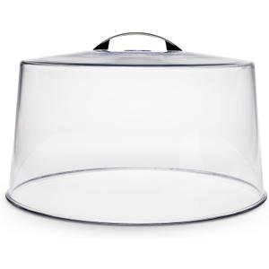 Carlisle Food Service Products Cake Cover Round Cover for Catering, Kitchen, Restaurant, Plastic, 12 Inches, Clear