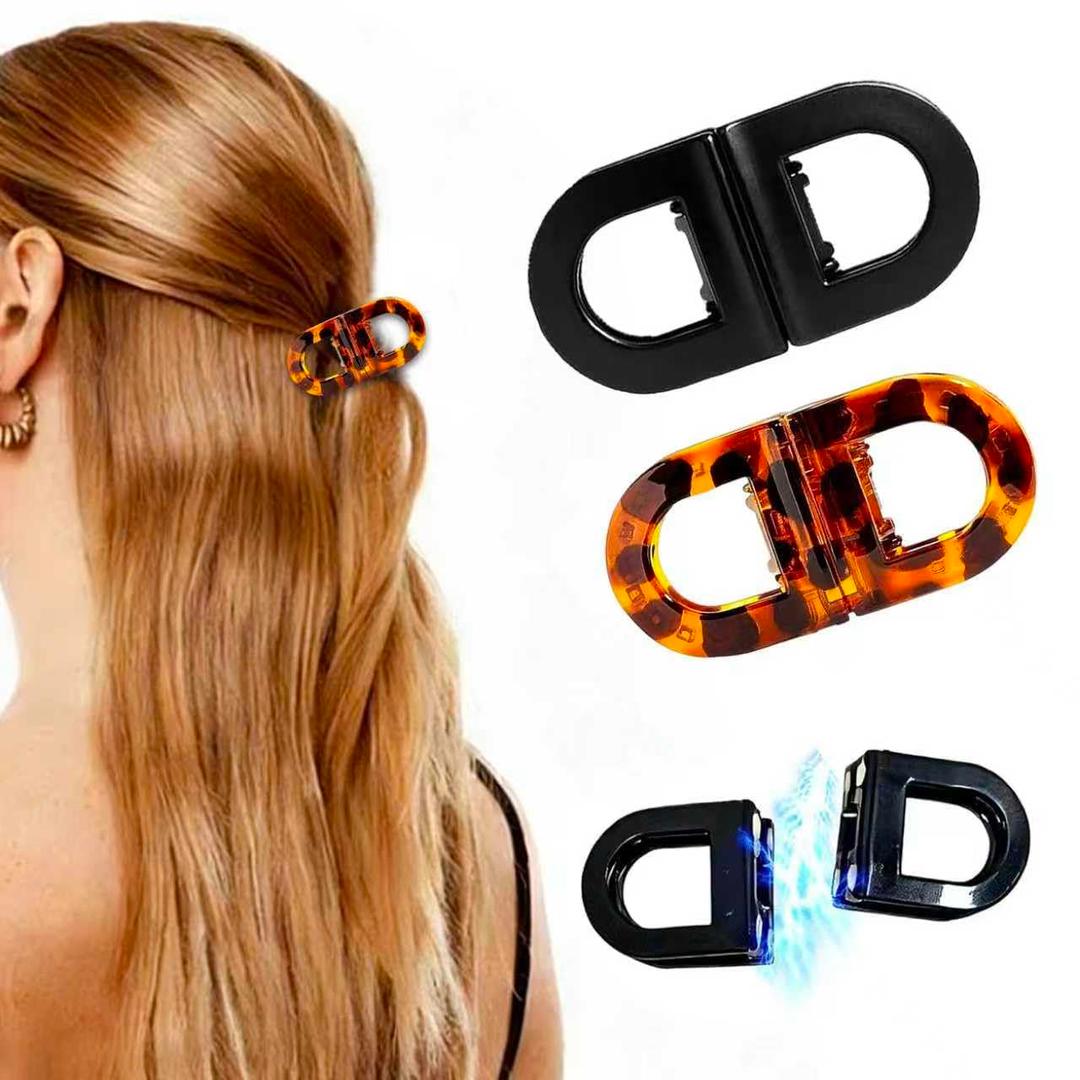 2PCS Magnetic Hair Clips for women,No Crease Hair Clips Strong Hold,Seamless 2-in-1 Design for Everyday Hairstyles | Creaseless Hair Clips Gentle on Fine to Thick Hair,Portable Set