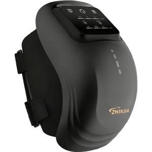 Knee Massager Smart with Heat, Red Light and Massage Therapy, 3 Vibration Modes and 3 Heating Levels, 2026 Updated Edition, LED Vitality Joints Knee Massager, Gifts for Grandma & Grandpa, Black