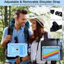 TIMISM Case for iPad 10th Generation 2022, iPad (A16) 11 Inch 2025 with Pencil Holder & Kickstand, Translucent Hard PC Back Cover, Heavy Duty Shockproof Protective Case for iPad 11/10, Clear Blue