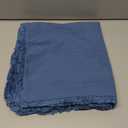 ZWJD Pillow Covers 24x24 Set of 2 Blue Throw Pillow Covers with Fringe Chic Cotton Decorative Pillows Square Cushion Covers for Sofa Couch Bed Living Room Farmhouse Boho Decor