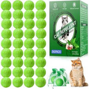 36Pack Cat Repellent Outdoor Indoor, Natural Peppermint Oil Cat Deterrent for Outdoor Indoor, Keep Cats Scratch Away from Furniture, Keep Cats Off Yard Garden Lawn Plants
