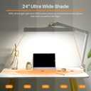 24-Inch LED Architect Desk Lamp with Clamp, 30W 2300LM, White
