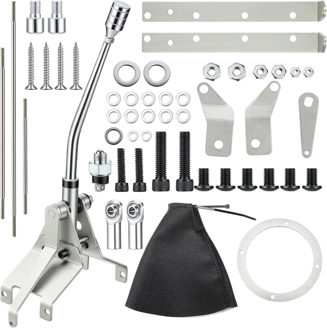 TH350 Transmission Shifter Fit For GM Turbo 350 Automatic Transmissions Complete Kit, 12" Stick