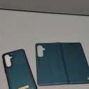 Wallet Case for Samsung Galaxy S25 Compatible with Magsafe, 2-in-1 PU Leather Flip RFID Blocking Card Holder Stand Shockproof Magnetic Detachable Cover for Galaxy S25 Case 6.2", Bluegreen