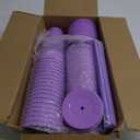 Roshtia 24 Pack Plastic Tumblers with Lid and Straw Reusable Cups Bulk Water Bottles Iced Coffee Travel Mug Cup for Birthdays Party Juices Adults Kids (Purple,24 oz)