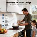 Range Hood 30 Inch Insert - 620CFM Built-in Kitchen Hood with TRUE-COLOR 5500K LED, Complete Exhaust Kit (Charcoal Filters + Duct Pipe), Ducted/Ductless Convertible