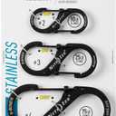Nite Ize S-Biner SlideLock Stainless Steel Dual Locking Carabiner - S-Biner Key Holder with Locking Gate - Carabiner Organizer for Keys & Camping Accessories - Assorted Sizes, Black (3 Pack)