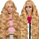 26 Inch Blonde Wig Human Hair 220% Density Honey Blonde Wigs Human Hair 13x4 Blonde Human Wig for Woman Body Wave Lace Front Wigs