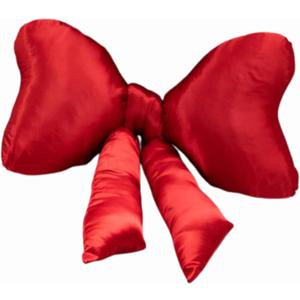 Luxape Bow Pillow - Big Bow Throw Pillow - Bow Shaped Pillow - Silky Satin - Coquette Decor - Bow Room Decor - Pink Bow Pillow - Bow Nursery Decor - red Room Decor