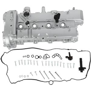 Engine Valve Cover for Chevrolet Malibu 2.0L 2013-2022 Durable No.12686424 Aluminum Alloy Silver Tone Valve Rocker Cover W/Gasket Bolt PCV Valve