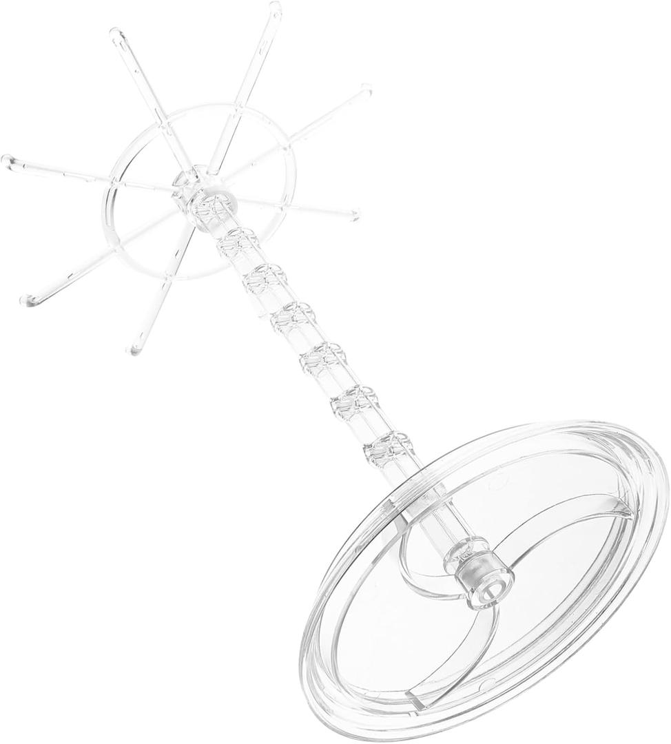 Rotating Jewelry Organizer Stand Hooks for Keychains Hair Ties and Accessories Elegant Desktop Display Rack for Use (31.00X21.00X21.00CM)