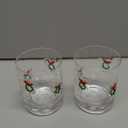 Skylety 2 Pcs Christmas Icon Juice Glasses Xmas Drinking Cups Old Fashioned Stemless Wine Glasses 13.5 oz Whiskey Cocktail Coffee Mugs for Christmas Party Gift Decor