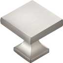 Home Expert 30 Pack Silver Knobs for Dresser Drawers and Cabinets - Brushed Square Drawer Pulls