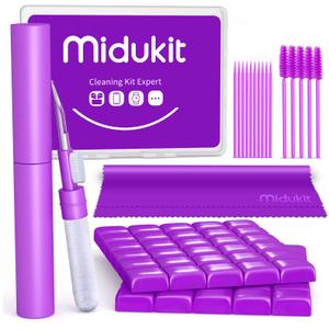 Cleaner Kit for Airpod, Earbud Cleaning Putty, Cleaning Kit Compatible with Airpods iPhone, fits Earbud Phone Ear Wax Dirt, Cleaning with Putty, Cleaning Pen, Microfiber Cleaning Cloth & Brushes