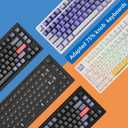 Geekria 75% 84-Key Knob Keyboard Dust Cover, Clear Acrylic Keypads Cover, Compatible with Keychron Q1 HE/Max/Pro, EPOMAKER TH80 75%, Glorious Gaming - GMMK PRO 75%