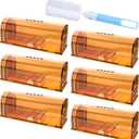 6 Pack Live Mouse Traps No Kill, Humane Mouse Traps Indoor for Home, Reusable Mice Trap Catcher for House & Outdoors (Orange)